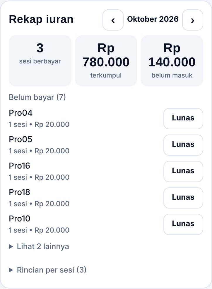 Rekap iuran komunitas